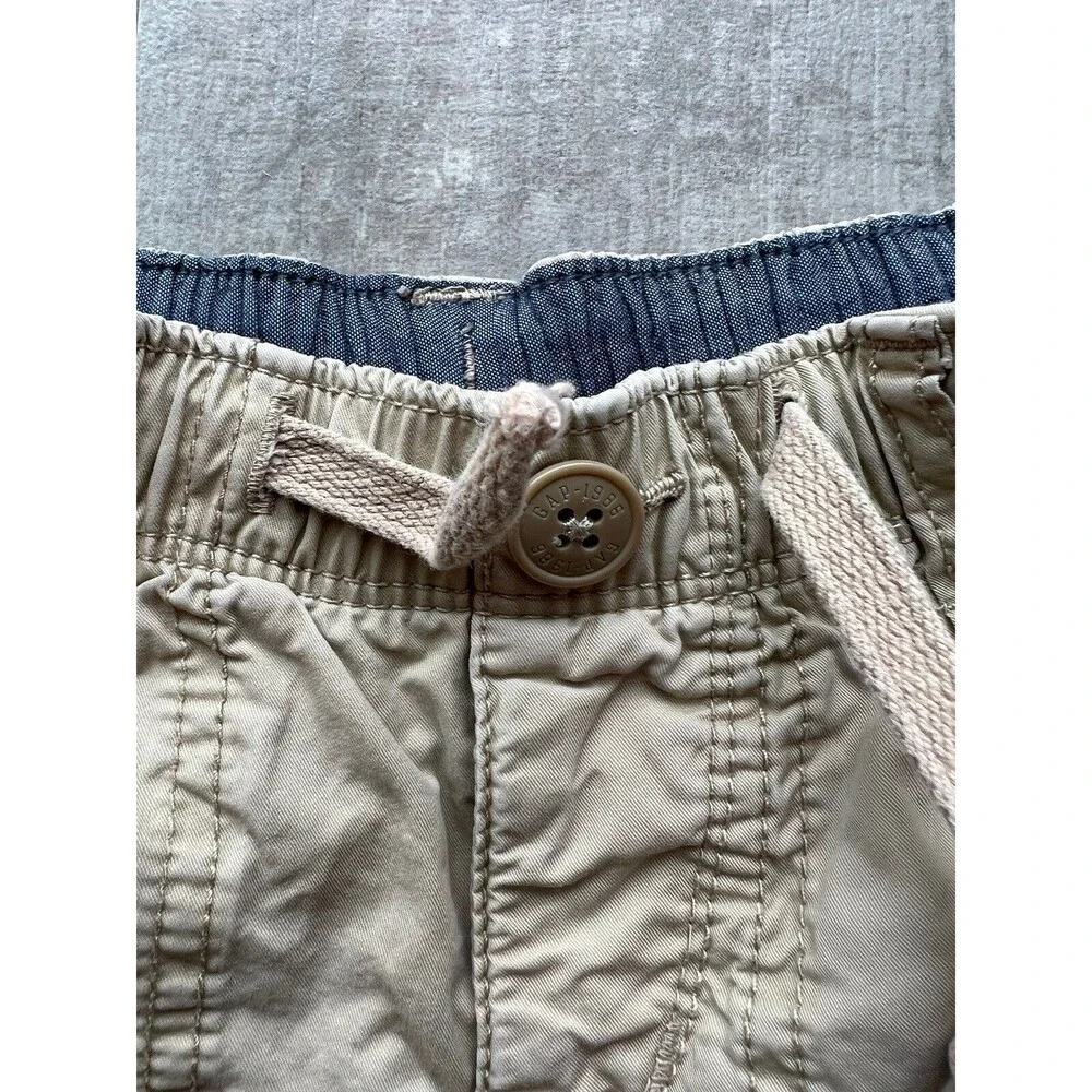 Baby GAP Boys Toddler Drawstring Elastic Shorts Pull-On Shorts Khaki Casual 2T